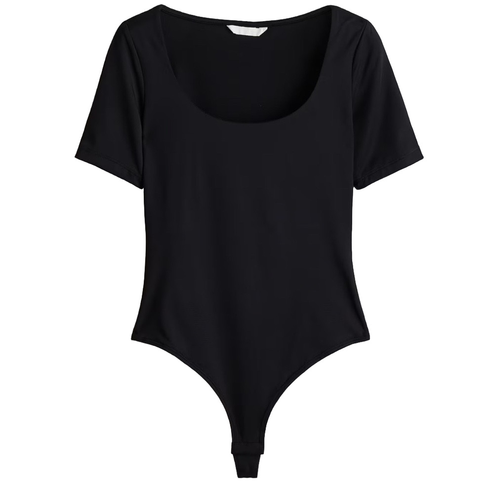 H&M SQUARE-NECK THONG BODYSUIT